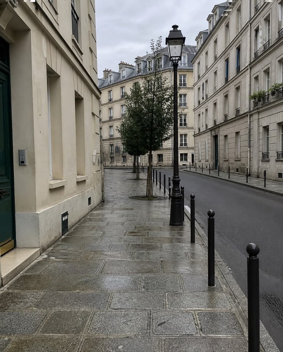 Photo, trottoir en ville